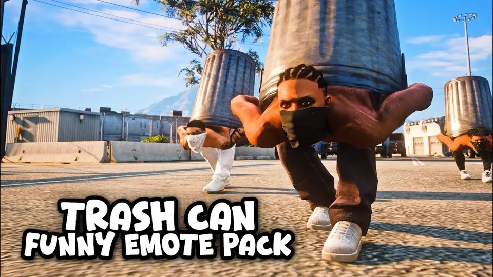 Trash Can Hide Emotes FiveM resource preview
