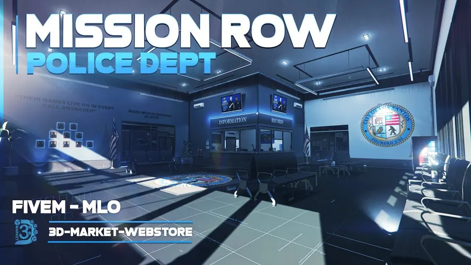 3DMarket Police Station V4 MLO FiveM resource preview 2