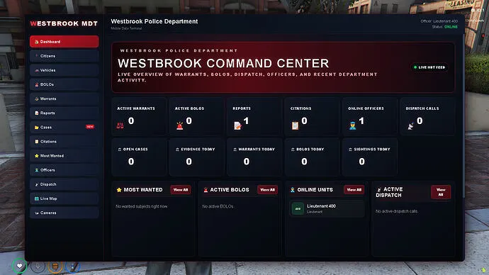 Westbrook MDT Pro for QBCore: Dependencies and Police Access