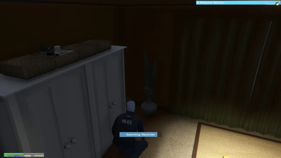 NoPixel HouseRobbery aperçu du gameplay fouille d'une armoire