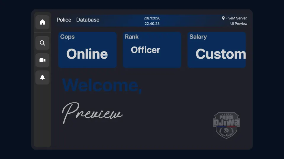 ADS Police Script in-package MDT interface preview