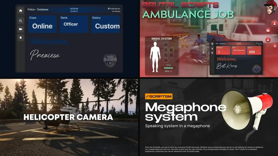 QBCore Police & EMS Kit: included scripts