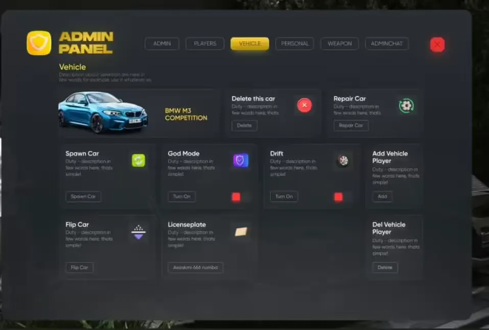 Izzy - Admin Menu FiveM resource preview 2
