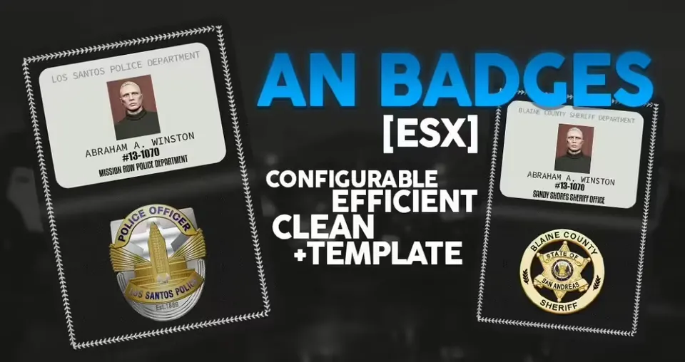ESX Police Badges FiveM resource preview 4