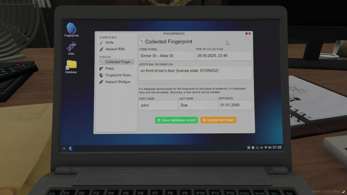 Evidences for FiveM: existing preview 11