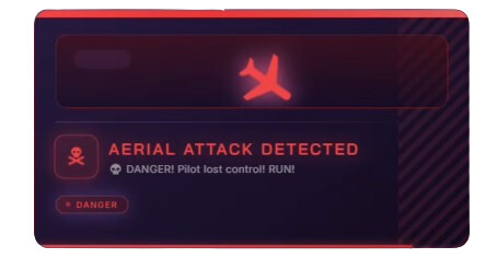 Aerial attack detected notification